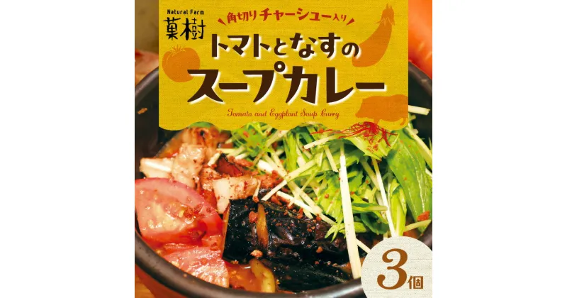 【ふるさと納税】【ナチュラルファーム菓樹】トマトとなすのスープカレー 3個セット